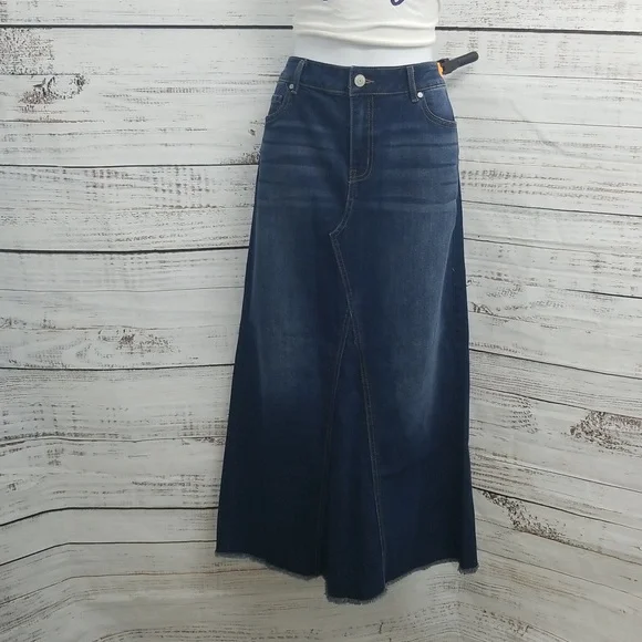 Cato Blue Denim Maxi Skirt - Picture 2 of 10